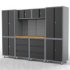 Mesa de trabajo de hardware de gabinete de garaje modular de 11 piezas para almacenamiento de herramientas