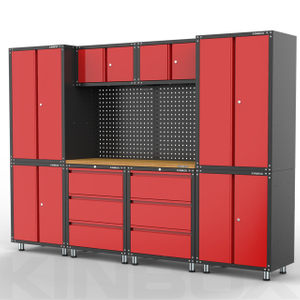 Mesa de trabajo modular de hardware para gabinetes de garaje de 11 piezas para almacenamiento de herramientas