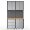 Sistema de gabinete de taller de almacenamiento de garaje de metal de 7 piezas